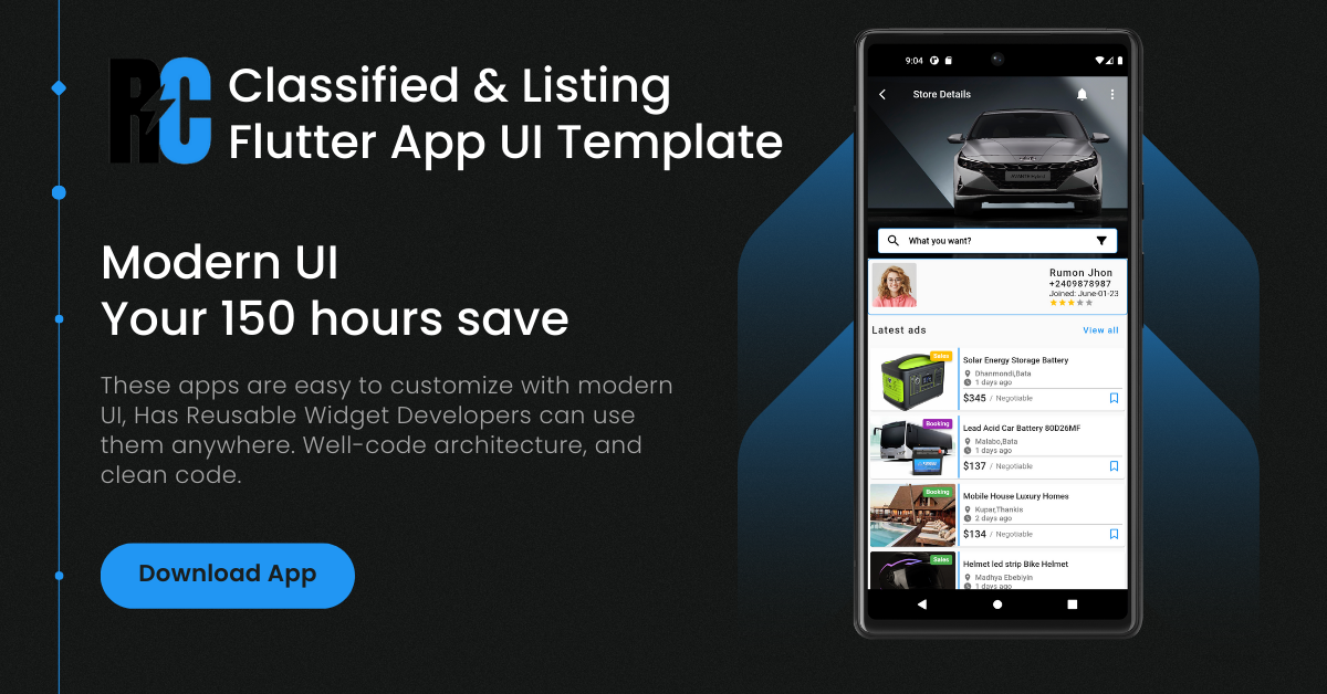 RC-Classified & Listing Flutter App UI Template - 1